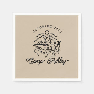 Camp Bachelorette aangepaste cocktail servetten