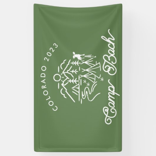 Camp Bachelorette Banner/ Achtergrond Spandoek (Verticaal)