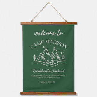 Camp Bachelorette Banner Hangend Wandkleed