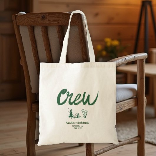 Camp Bachelorette Crew Hand getekend Schrijven Gro Tote Bag