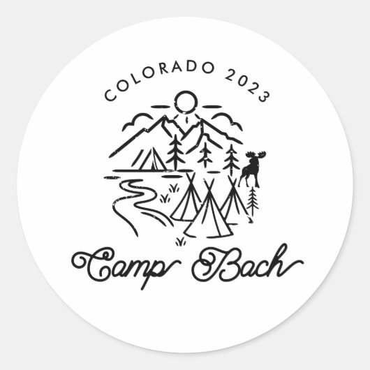 Camp Bachelorette Custom Sticker (Voorkant)