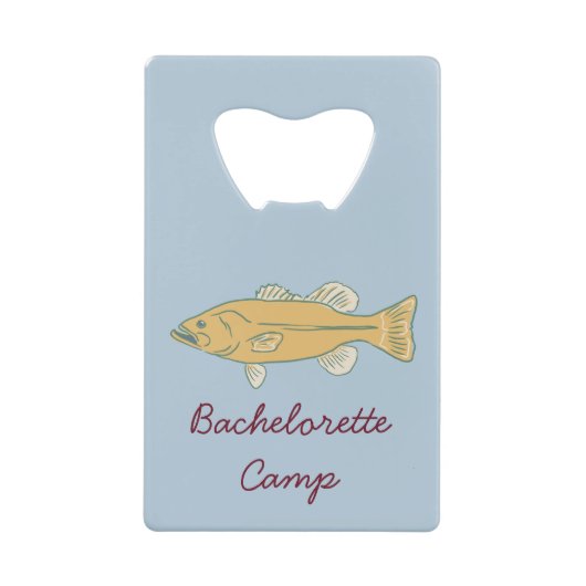 Camp Bachelorette Decor Creditkaart Flessenopener (Voorkant)