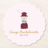 Camp Bachelorette Decor Kartonnen Onderzetters (Voorkant)