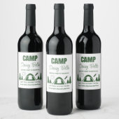 Camp Bachelorette Eten en Drinken Label Set Wijn Etiket (Flessen)