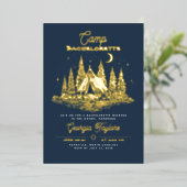 Camp Bachelorette Foil Invitation Folie Uitnodiging (Staand Voorkant)