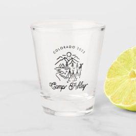 Camp Bachelorette gepersonaliseerde Canvas tas Shot Glas