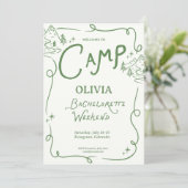 Camp Bachelorette Green Camping Itinerary Kaart (Staand voorkant)
