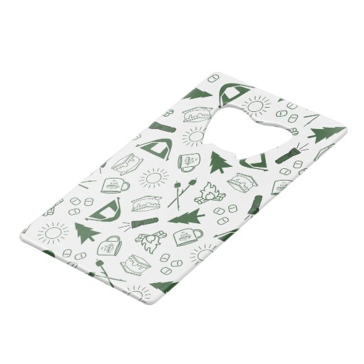 Camp Bachelorette Green Cooler Creditkaart Flessenopener (Achterkant Gekanteld)
