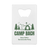Camp Bachelorette Green Cooler Creditkaart Flessenopener (Achterkant)