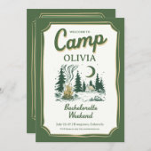 Camp Bachelorette Green Glamping Itinerary  Kaart (Voorkant / Achterkant)