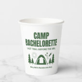 Camp Bachelorette Green Paper cup Papieren Bekers (Achterkant)