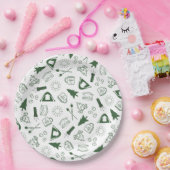 Camp Bachelorette Green Paper Napkin Papieren Bordje (Feest)