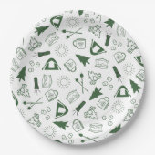 Camp Bachelorette Green Paper Napkin Papieren Bordje (Voorkant)