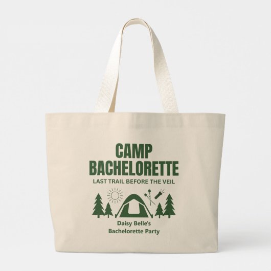 Camp Bachelorette Green Tote Bag (Achterkant)