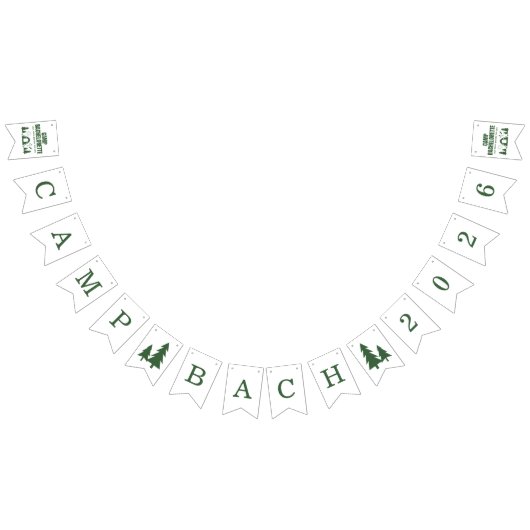 Camp Bachelorette Green Weekend bunting banner (Alle)
