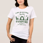 Camp Bachelorette Groen T-shirt<br><div class="desc">Maak je klaar voor een onvergetelijk vrijgezellenweekend met ons Life Is Better By The Campfire Camp Bachelorette Green T-shirt! Perfect voor een leuk uitje, dit stijlvolle t-shirt heeft een speels ontwerp dat ideaal is voor elk buitenavontuur. Of je nu wandelt, loungt bij het vuur of feesten onder de sterrenhemel, dit...</div>