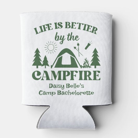 Camp Bachelorette Groen T-shirt Blikjeskoeler (Achterkant)