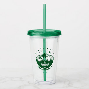 Camp Bachelorette Groene bruidsmeisje Acryl Drinkbeker