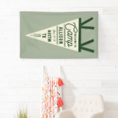 Camp Bachelorette Groene Wimpel Spandoek (Insitu)