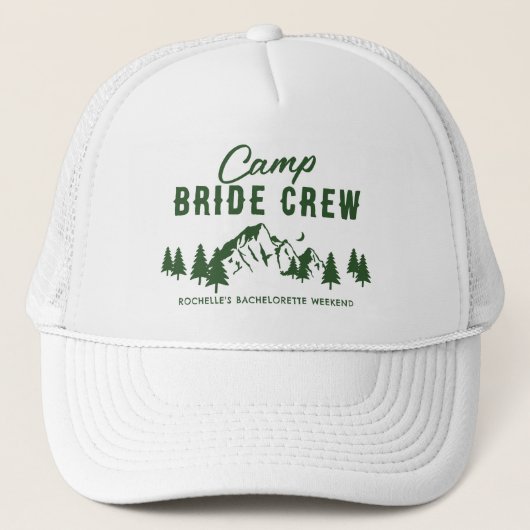 Camp Bachelorette I Do Bruid Crew Trucker Pet (Voorkant)