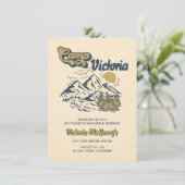 Camp Bachelorette Itinerary Girls Weekend Party Kaart (Staand voorkant)