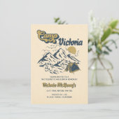 Camp Bachelorette Itinerary Girls Weekend Party Kaart (Staand voorkant)