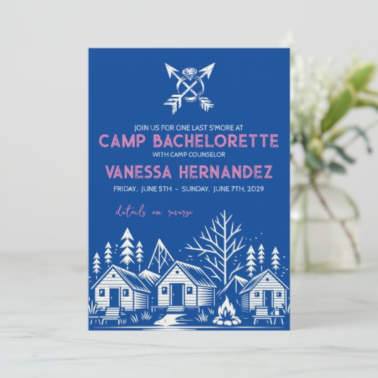 Camp Bachelorette Kaart (Staand voorkant)