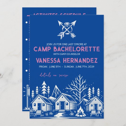 Camp Bachelorette Kaart (Voorkant / Achterkant)