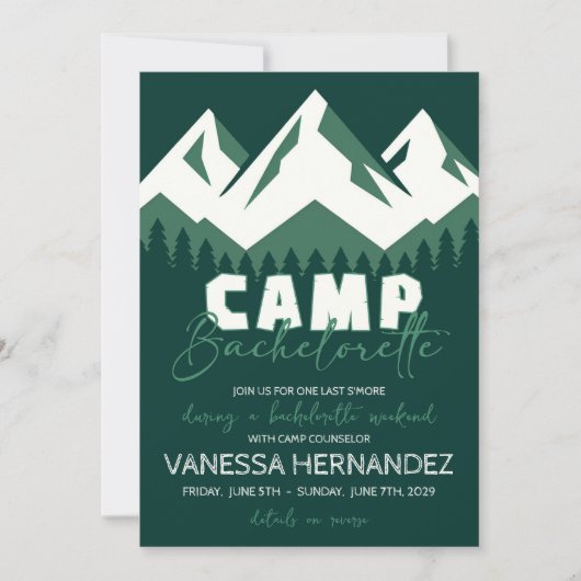 Camp Bachelorette Kaart (Voorkant)
