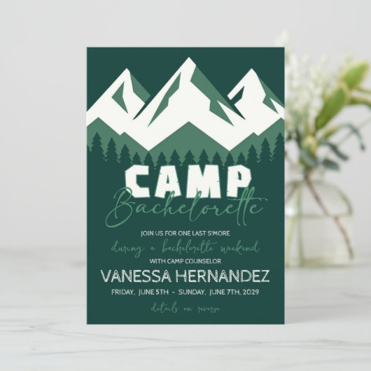 Camp Bachelorette Kaart (Staand voorkant)