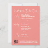 Camp Bachelorette Modern Roze Script Weekend Kaart (Achterkant)