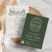 Camp Bachelorette Modern Rustiek Party Kaart