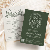 Camp Bachelorette Modern Rustiek Party Kaart