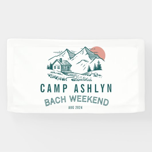 Camp Bachelorette Mountain Cabin Banner (Horizontaal)