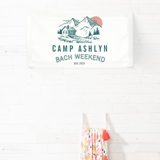 Camp Bachelorette Mountain Cabin Banner (Insitu)