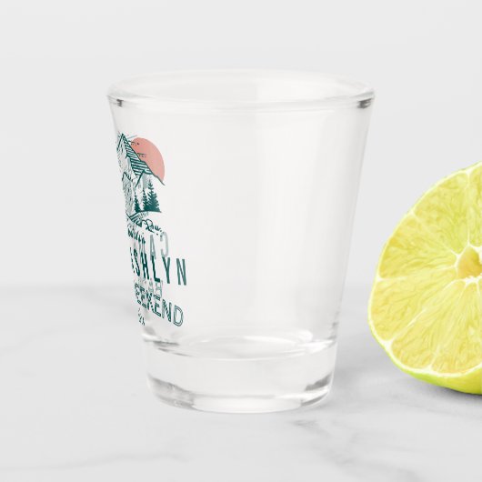 Camp Bachelorette Mountain Cabin Shot Glass Shot Glas (Rechts)