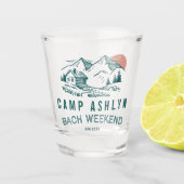 Camp Bachelorette Mountain Cabin Shot Glass Shot Glas (Voorkant)