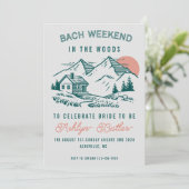 Camp Bachelorette Mountain Cabin Uitnodiging (Staand voorkant)