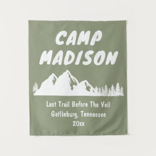 Camp Bachelorette Mountain Party Camping Prop Sign Wandkleed