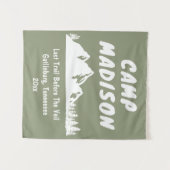 Camp Bachelorette Mountain Party Camping Prop Sign Wandkleed (Voorkant (horizontaal))