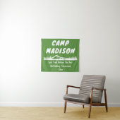 Camp Bachelorette Mountain Trip Camping Prop Sign Wandkleed (In Situ (horizontaal))