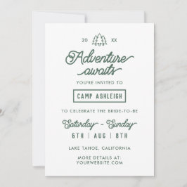 Camp Bachelorette Party Avontuur wacht Kaart