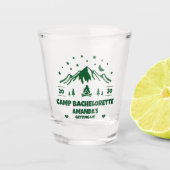 Camp Bachelorette Party bruidsmeisje geschoten gla Shot Glas (Voorkant)
