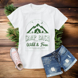 Camp Bachelorette Party Bruidsmeisjes Gift Groen T-shirt