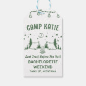 Camp Bachelorette Party Cadeau Labels Cadeaulabel (Achterkant)