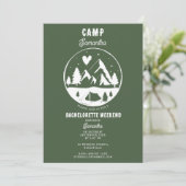 Camp Bachelorette Party Camping Bach Weekend Kaart (Staand voorkant)