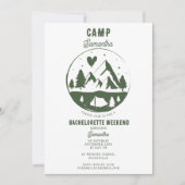 Camp Bachelorette Party Camping Bach Weekend Kaart (Voorkant)