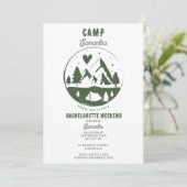Camp Bachelorette Party Camping Bach Weekend Kaart (Staand voorkant)