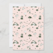 Camp Bachelorette Party Camping Bach Weekend Pink Kaart (Achterkant)