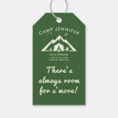 Camp Bachelorette Party Forest Green S'more Cadeaulabel (Voorkant)